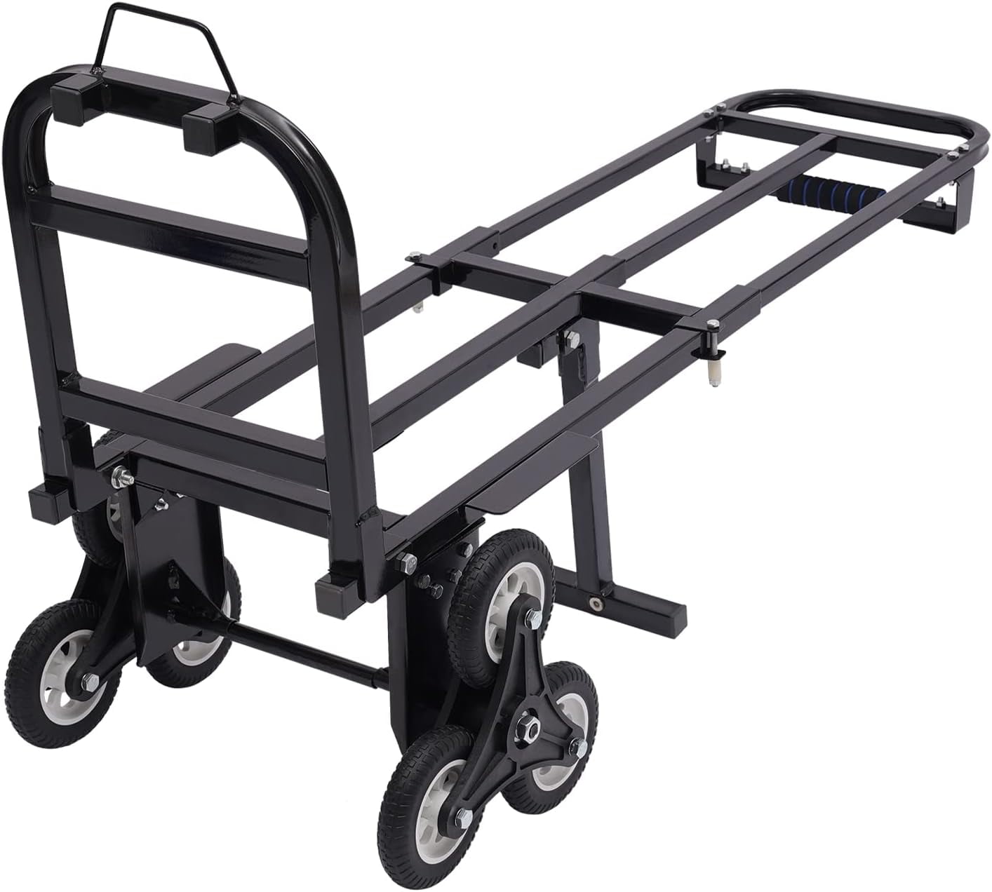 Stair Climbing Cart, 460 lbs Heavy Duty Folding Hand Truck with 6 Wheels, Adjustable Handle Dolly Cart for Stairs