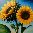 thumbnail image 2 of Sunny Serenade - Blooming Sunflower Canvas Wall Art, 2 of 2