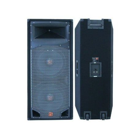 Mr. Dj COMSD15 Double 15-Inch 5000 Peak Momentary Power Speaker with 2-Inch 780W RMS Titanium Driver