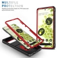thumbnail image 6 of Nalacover Heavy Duty Case for Google Pixel 6 with Camera Lens Sliding Cover, Triple Layers Ring Kickstand Hybrid Rugged PC + TPU Shockproof Case with Magnetic Car Mount Holder, Red + Black, 6 of 11