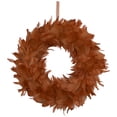 thumbnail image 2 of Northlight Two-Tone Feathers Christmas Wreath - 14.5" - Unlit - Rust Orange, 2 of 5