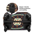 thumbnail image 4 of Lsque Skulls and Flowers Printed Luggage Cover, Travel Luggage Protector,Scratch and Dirt Resistant, Fits 18-32 Inch Luggage - Medium, 4 of 9