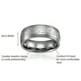 thumbnail image 4 of Mens Wedding Band in Stainless Steel 8MM Classic Domed Ring with Carved Florentine Design, 4 of 4