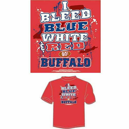Buffalo Football "I Bleed Blue, White and Red, Go Buffalo" T-Shirt, Red