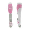thumbnail image 1 of Calcetines de ciclismo únicos y económicos, transpirables, moldeadores, absorbentes de sudor, calcetines de bicicleta al aire libre, rosa y blanco, tamaño L, neutros y universales, 1 par, 1 of 7