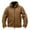 Khaki, variant on Alkepwun Mens Fall Jackets Outdoor Multi-Pocket Fleece Sweatshirt Military-Style Double-Sided Fleece Hooded Coat Warm Long Sleeve Full Zip Casual Outwear Hiking Sport Windproof Warm Coat