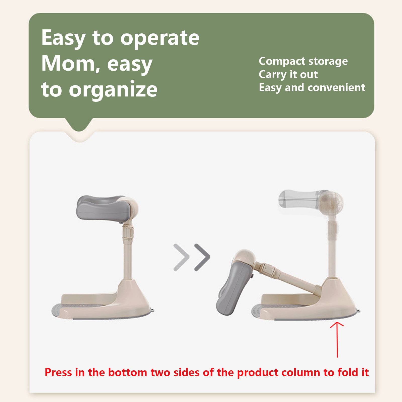 LMTODLFG Adjustable Height Baby Shower Stand with Anti-Slip Base,Bath Shower Standing Support Baby Bath Stand,Portable Bath Helper Baby,Free Mother Hands
