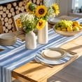 thumbnail image 4 of Blue Gray Round 15 Inch Placemats Set of 8, Modern Simple Abstract White Ombre Texture HeatResistant Non Slip Place Mats for Dining Table, Wipeable Braided Kitchen Table Mats for Housewarming, 4 of 9