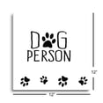 thumbnail image 3 of Dog Person Black Dog Pawprints 12 x 12 Glass Wall Hanging Sign, 3 of 4
