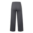 thumbnail image 3 of Womens Casual Sweatpants with Pockets High Waist Loose Fit Wide Leg Jogger Pants Solid Color Lounge Trousers for Fashion and Comfort Gray, 3 of 8