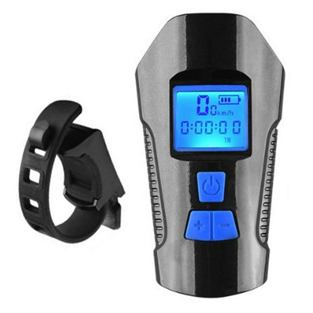 Luz para bicicleta USB, faro delantero recargable con bocina para bicicleta Edición Deluxe Azul