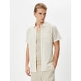 thumbnail image 3 of Slim Fit Short Sleeve Classic Neck Buttoned Pocket Detail Shirt, 3 of 6