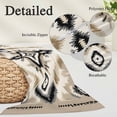 thumbnail image 3 of Boho Black Brown Long Body Pillow Covers, Southwestern Geometric Ethnic Retro Soft Throw Pillow Cases with Invisible Zipper, Decorative Pillowcase Pillows Protectors for Sofa Bed Couch 20"x60", 3 of 9