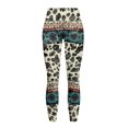 thumbnail image 5 of Renewold Southwest American Tribal Cow Print Womens Yoga Pants with Pockets High Waisted Womens Leggings Fashion Exercise Yoga Leggings Lightweight Activewear Printed Ankle Leggings, S, 5 of 8