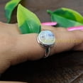 thumbnail image 3 of Natural Blue Rainbow Moonstone 925 Sterling Silver Handmade Statement Ring Gift Jewelry For Women, 3 of 5