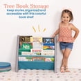 thumbnail image 3 of ECR4Kids 4-Tier Sling Book Display with Deep Fabric Pockets, Contemporary, 3 of 9