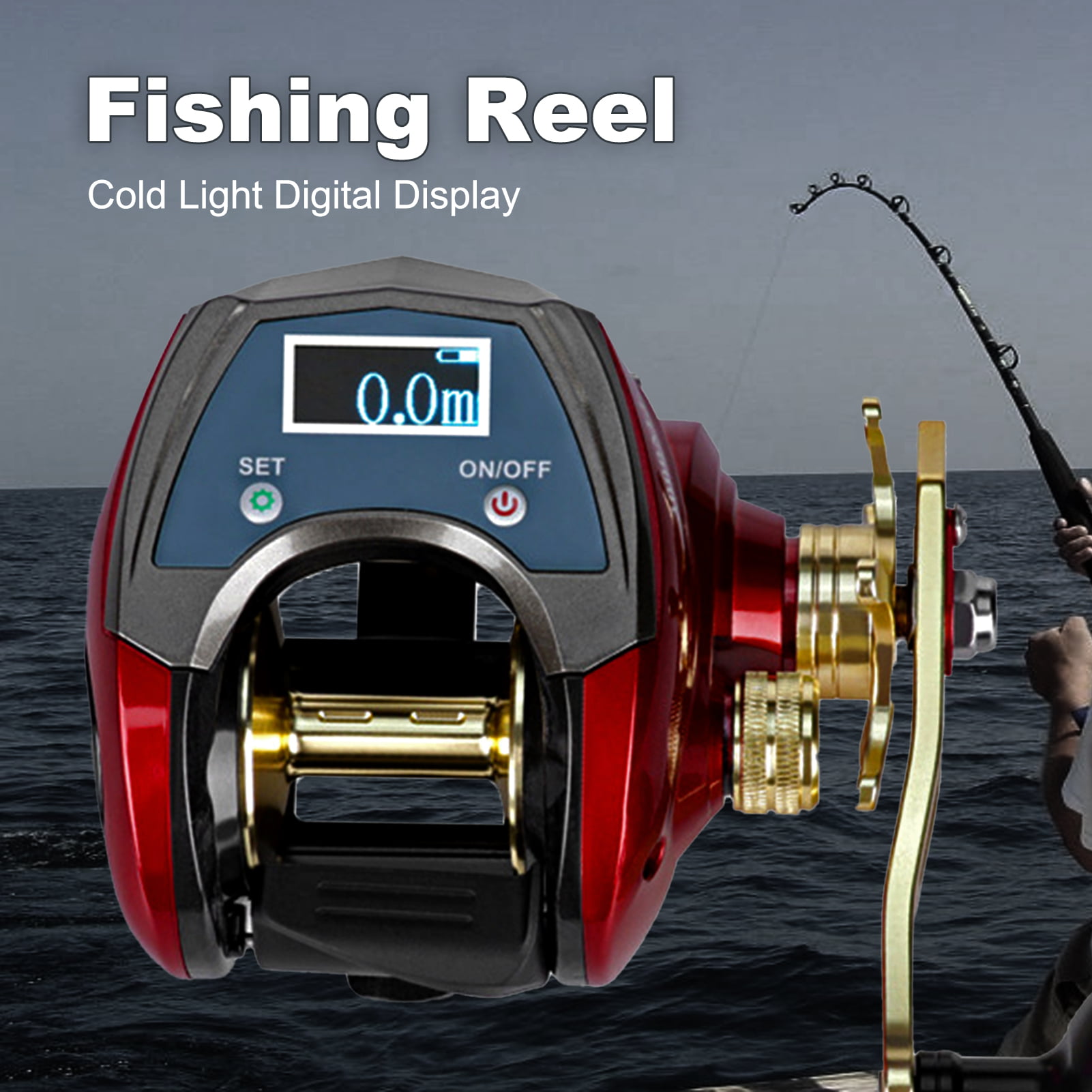 Fishing Reel Baitcast Fishing Reel Tackle With Digital Display Interchangeable Fishing Reel