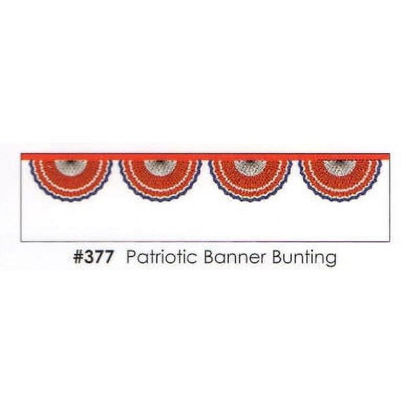 Patriotic Banner Bunting 3 Strips Edible Frosting Photo Cake Border Decoration
