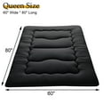 thumbnail image 3 of SAINSPEED Japanese Floor Mattress, Japanese Futon Mattress, Foldable & Portable Camping Mattress with Washable Cover, Black, 3 of 8