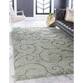 thumbnail image 2 of Unique Loom Floral Shag Floral Vine Design Rug 5' x 8' Rectangle in Green, 2 of 10
