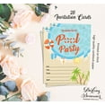 thumbnail image 4 of Darling Souvenir Multicolor Pool Party Invitation Card Printable Fill or Write In Blank Invites Party Supplies Pack Of 28, 4 of 4