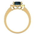 thumbnail image 4 of 1.8 ct Round Cut Natural London Blue Topaz Halo Engagement Ring for Women in 18K Yellow Gold, 4 of 5