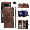 thumbnail image 1 of For Google Pixel 10 / 10 Pro Wallet Case, 9 Card Slots RFID Blocking Crossbody Leather Cover, Zipper Pocket, Detachable Wrist & Shoulder Strap, Magnetic Shockproof Protective Phone Case for Women, 1 of 11