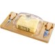 thumbnail image 1 of Mantequera con tapa de vidrio, base de bambú, mantequera cuadrada transparente con asa, recipiente para guardar mantequilla con tapa para mesa, cocina, refrigerador, apto para lavavajillas (madera,, 1 of 8