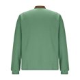thumbnail image 6 of ZOYOEN Mens Fashion Waffle Polo Shirts- Long Sleeve Color Block Casual Button Up Golf Shirts Green Size XL, 6 of 8