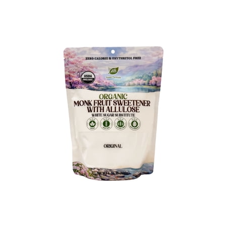 Sweet Formula Original Monk Fruit Sweetener with Allulose Organic - White Sugar Substitute, Erythritol Free, Gluten Free, Vegan, Keto Friendly, Sugar Replacement ( 1.76 lb - Pack of 1)