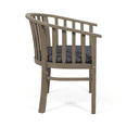 thumbnail image 6 of Tcbosik 2 Pieces Acacia Wood Outdoor Dining Chairs with Cushions, Armchair for Deck, Yard, Porch, Balcony, Grey, 6 of 10
