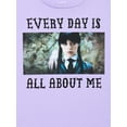 thumbnail image 2 of Wednesday Addams Girls Halloween Short Sleeve Graphic T-Shirt, Sizes 4-16, 2 of 3