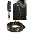 thumbnail image 5 of esafio Purse Strap Retro Bees Flowers Pu Leather Strap You DIY Replacement Crossbody Bag Accessories 1.6" Wide Rivet Guitar Style Handbag Strap Belt 42.5"-47",White, 5 of 6