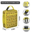 thumbnail image 3 of Bee Lovers Insulated Lunch Bag Box Teen Reusable Lunch Tote Bag with Water Bottle Holder Cooler Tote Bag Office Hiking, 3 of 6