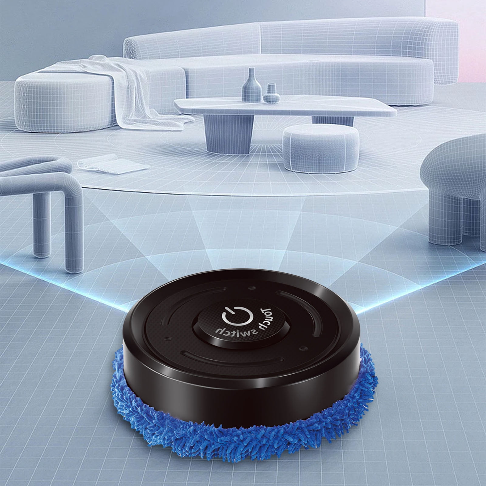 Household Intelligent Sweeping Robot with Automatic Water Tank, Vacuum Cleaner for Sweeping and Mopping, Low Noise and Efficient Cleaning, Suitable for 90-120㎡