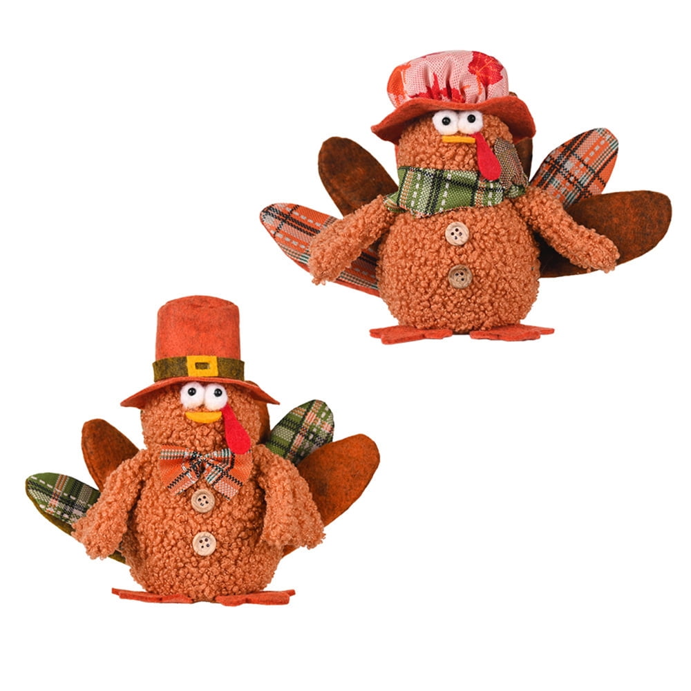 Turkey Plush Toy Ornament Stuffed Animal Doll for Thanksgiving