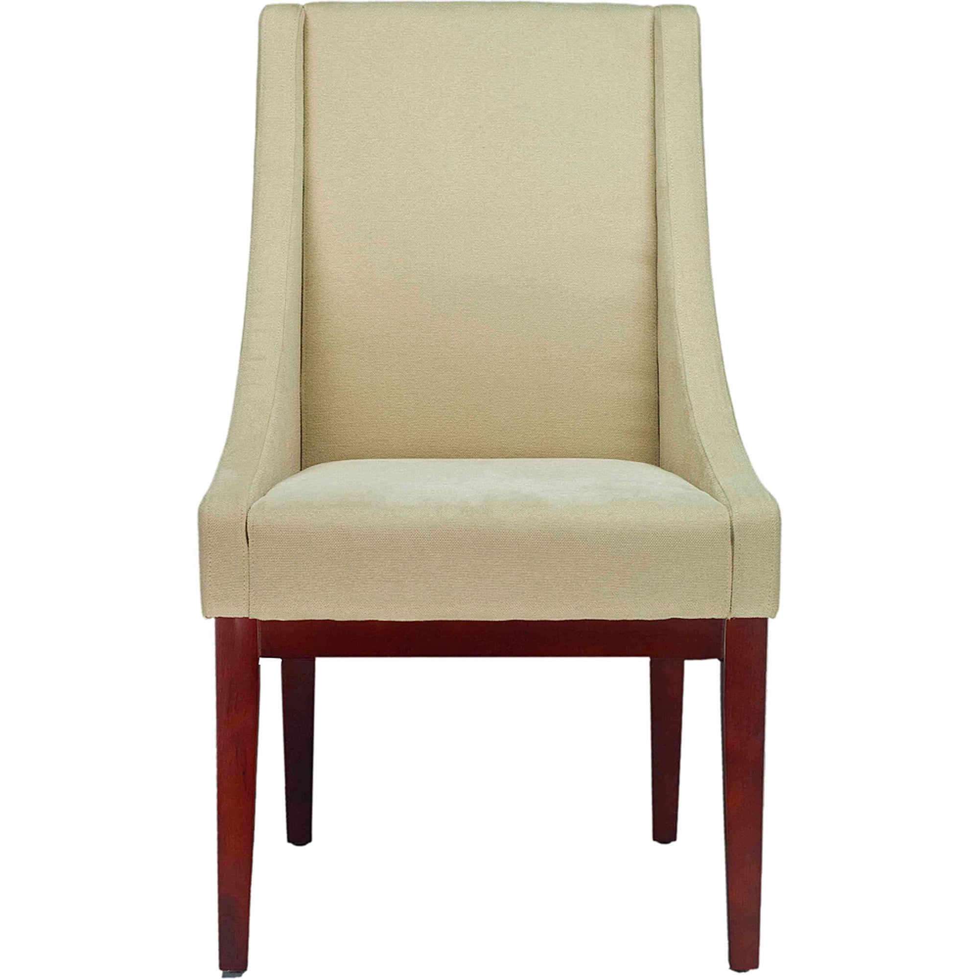 SAFAVIEH Traditional Solid Glam Sloping Armchair, Natural Cream