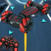 Red Remote Control Car For Kids, Chargable Off-Road Climbing Four-Wheel Car Toys, Racing Double Sided Stunt Drift Remote Control Car, Racing Car For Kids Boys