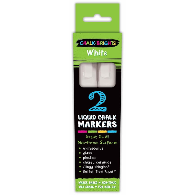 (6 Pk) White Liquid Chalk Markers 2Pk Chalk Brights