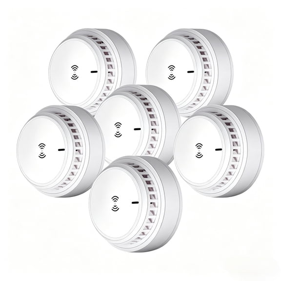 Smoke Alarm Detector, 5 Pack Photoelectric Fire Safety Sensor Alert with 85dB Loud Alarm, Battery Operated Fire Detector for Home House Office Hotel Warehouse Indoor Fire Protection