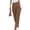 Brown, variant on Women High Waisted Wide Leg Pleated Jeans Loose Elastic Denim Pants with Pockets