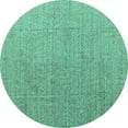 thumbnail image 1 of Ahgly Company Indoor Round Abstract Turquoise Blue Modern Area Rugs, 7' Round, 1 of 4