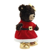 13.5IN Build-a-Bear Santa Girl Bear in Holiday Dress