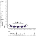 thumbnail image 2 of Gem Stone King 6.26 Ct Oval Checkerboard Purple Amethyst E-F Lab Grown Diamond 925 Silver Bracelet for Women, 2 of 2