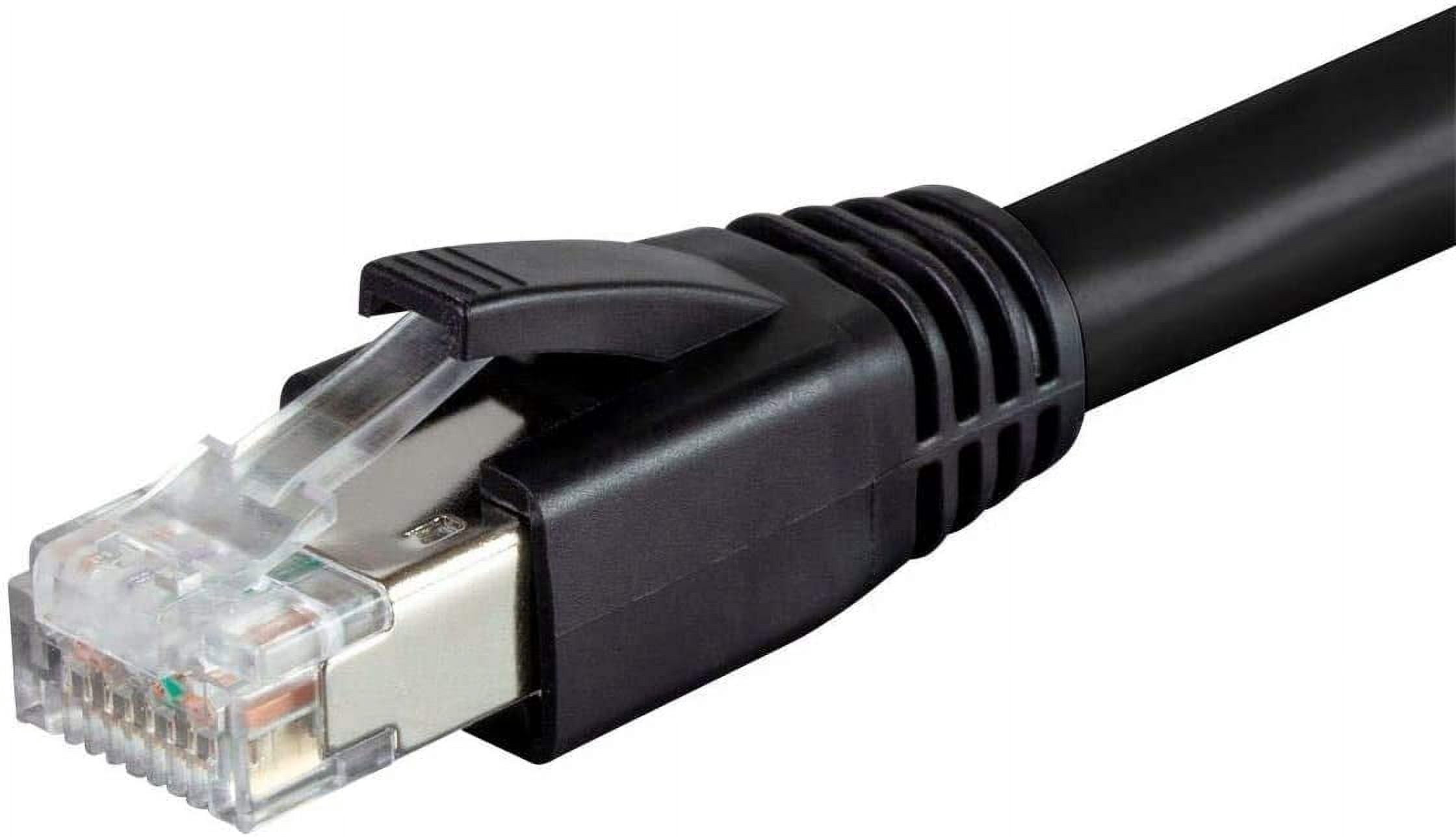 Nippon Labs Cat 8 Ethernet Cable for PS Xbox PC - 25 feet - Black (60CAT8-25-24BK)