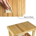 thumbnail image 4 of Multi-Functional Bamboo Step Stool, Compact Use for Indoor and Outdoor Activities with Non-Slip Feet, Lightweight Bamboo Shower Bench, 4 of 5