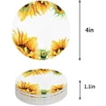 thumbnail image 1 of POGLIP Sunflowers Set of 6 Round Coaster for Drinks, Absorbent Ceramic Stone Coasters Cup Mat with Cork Base for Home Kitchen Room Coffee Table Bar Decor, 1 of 5