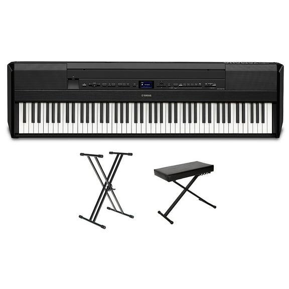 Yamaha P-525 88-Key Digital Piano Package Black Essentials Package