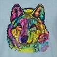 thumbnail image 2 of Colorful Majestic Neon Atric Wolf | Dean Russo Art Animal Lover Mens Premium Tri Blend T-Shirt, Denim, L, 2 of 5