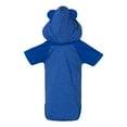 thumbnail image 2 of Rabbit Skins Infant Fine Jersey Short Sleeve Raglan Bodysuit with Hood & Ears, 2 of 4